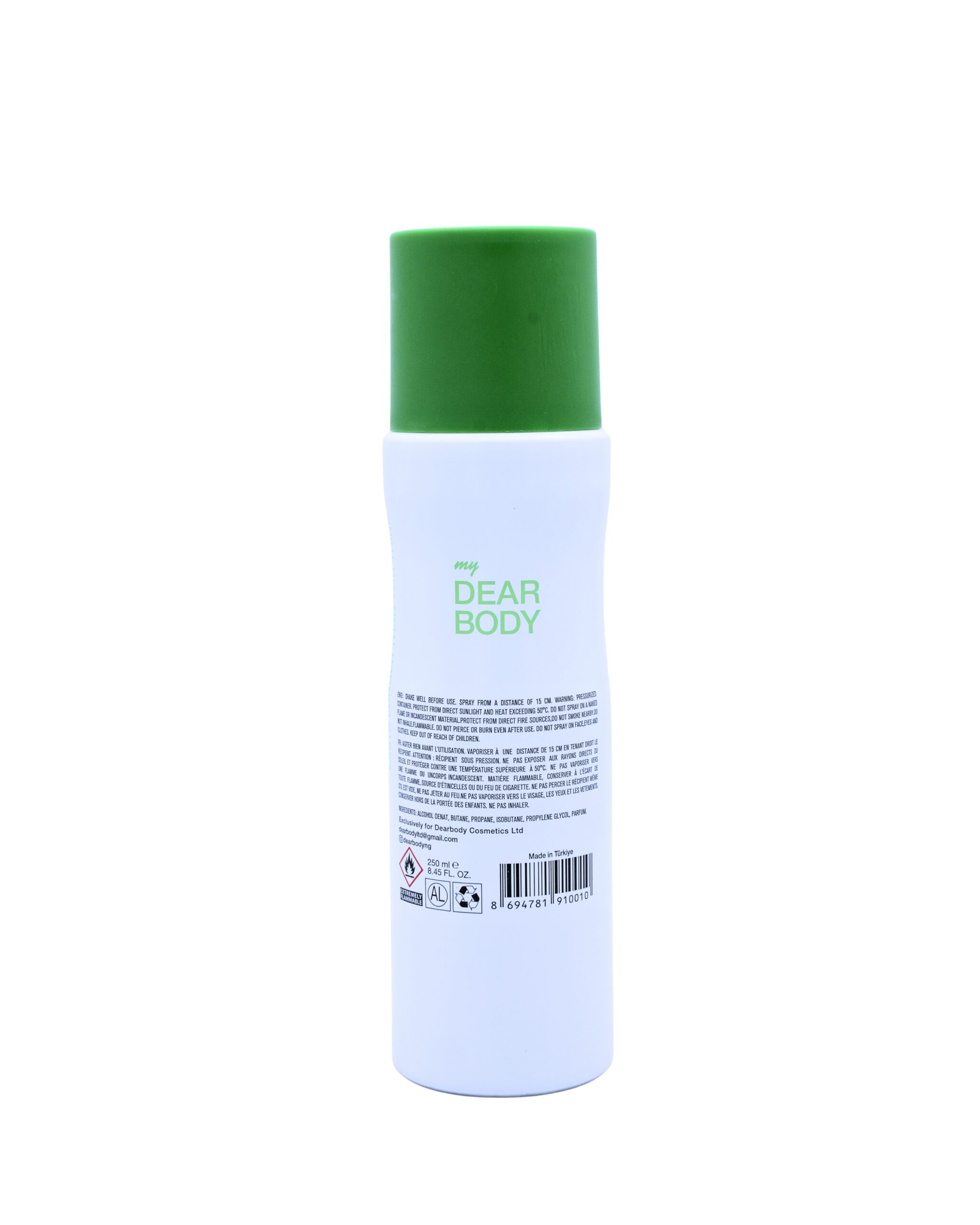 My Dear Body – Apple Perfumed Deodorant Body Spray 250ML - Image 2