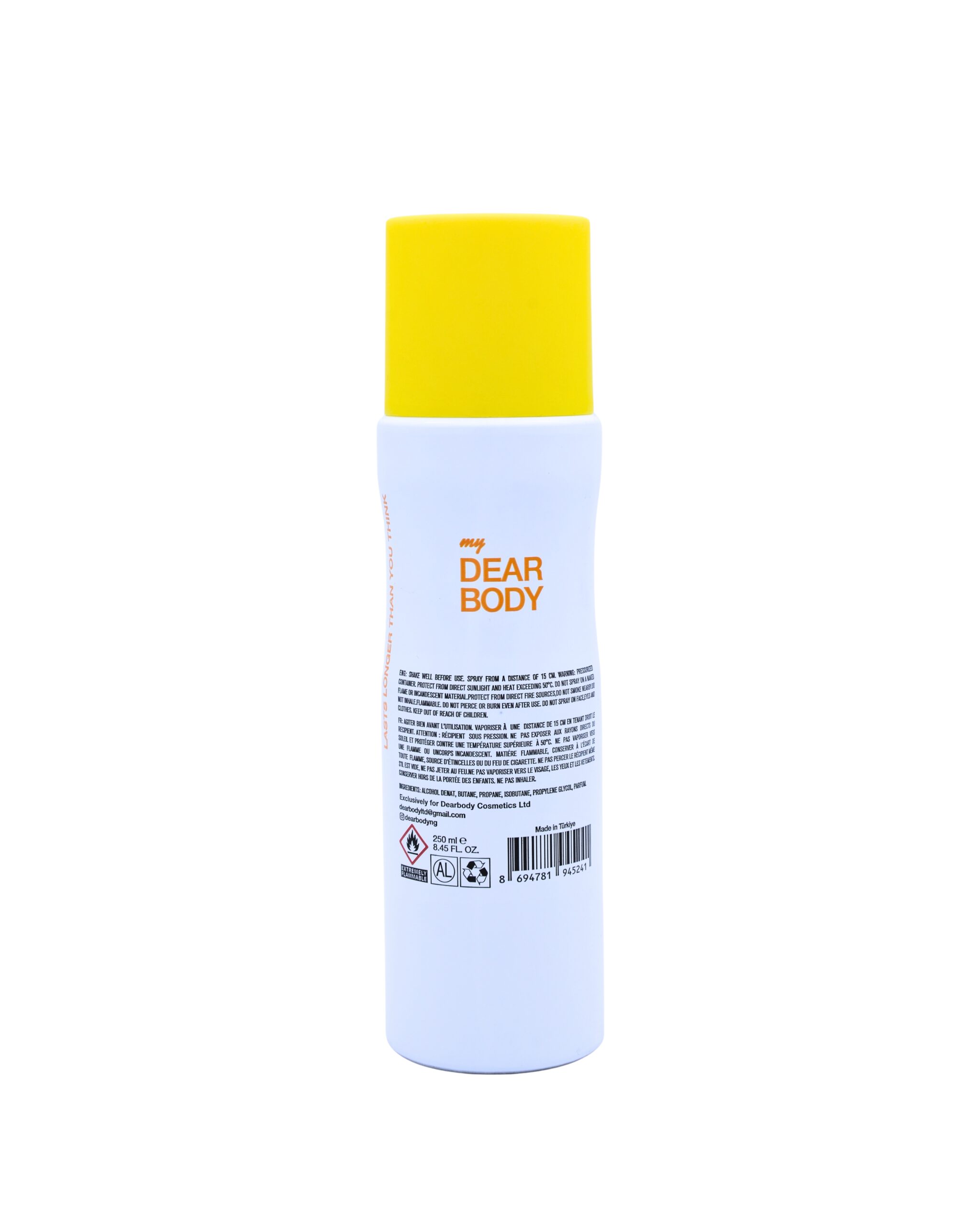 My Dear Body – Citrus Perfumed Deodorant Body Spray 250ML - Image 2
